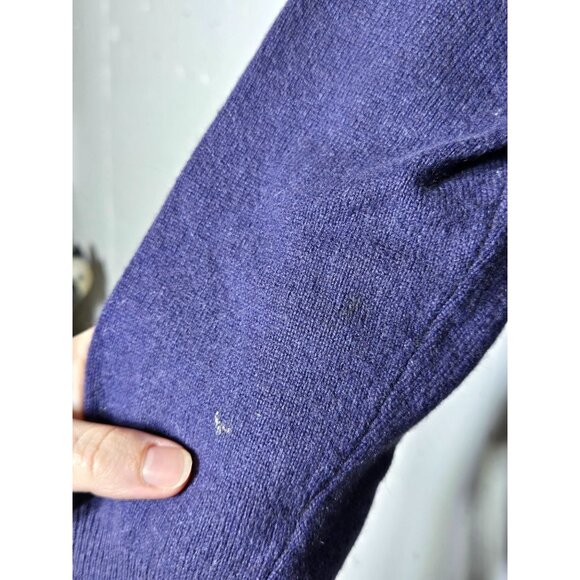 Eric Bompard Women 100% Cashmere Purple Cardigan Sweater Size Medium Winter Cozy - Picture 4 of 11